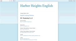 Desktop Screenshot of harborheightsenglish.blogspot.com