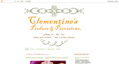 Desktop Screenshot of clementinesproduceandprovisions.blogspot.com