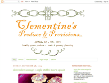 Tablet Screenshot of clementinesproduceandprovisions.blogspot.com