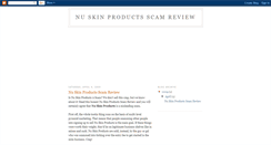 Desktop Screenshot of nu-skin-products-scam-review.blogspot.com