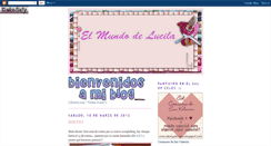 Desktop Screenshot of elmundodelucila.blogspot.com