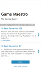 Mobile Screenshot of gamemaestro.blogspot.com
