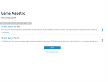 Tablet Screenshot of gamemaestro.blogspot.com