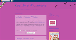 Desktop Screenshot of kreativemomente.blogspot.com