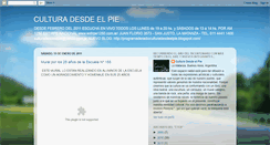 Desktop Screenshot of culturadesdeelpie-victoria.blogspot.com
