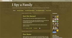 Desktop Screenshot of ispyafamily.blogspot.com