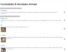 Tablet Screenshot of curiosidadesenovidadesanimais.blogspot.com