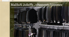 Desktop Screenshot of maison-joseph-vetements-hommes.blogspot.com