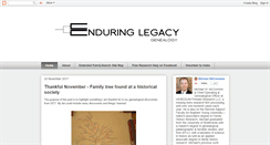 Desktop Screenshot of enduringlegacygenealogy.blogspot.com