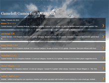 Tablet Screenshot of gameloftgamesforandroid.blogspot.com