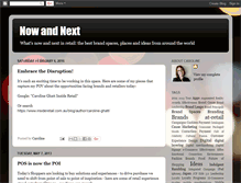 Tablet Screenshot of nowandnextinretail.blogspot.com