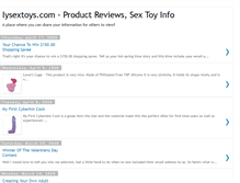 Tablet Screenshot of iysextoys.blogspot.com