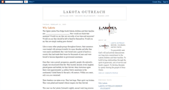 Desktop Screenshot of lakotaoutreach.blogspot.com