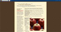 Desktop Screenshot of food-self-sufficiency.blogspot.com