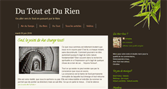 Desktop Screenshot of du-tout-et-du-rien.blogspot.com