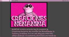 Desktop Screenshot of creacionesnenanina.blogspot.com