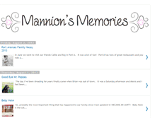 Tablet Screenshot of mannionmemories.blogspot.com