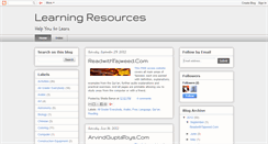 Desktop Screenshot of learningresourcesbookmark.blogspot.com