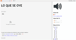 Desktop Screenshot of loqueseoye.blogspot.com