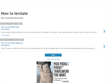 Tablet Screenshot of learnhowtolevitate.blogspot.com