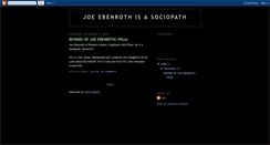 Desktop Screenshot of joeebenrothisasociopath.blogspot.com