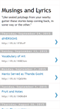 Mobile Screenshot of musings-lyrics.blogspot.com