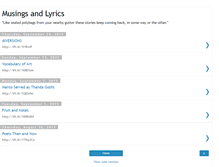 Tablet Screenshot of musings-lyrics.blogspot.com