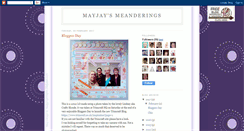 Desktop Screenshot of mayjaysmeanderings.blogspot.com