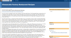 Desktop Screenshot of cheesecakefactoryrecipesreview.blogspot.com