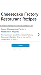 Mobile Screenshot of cheesecakefactoryrecipesreview.blogspot.com