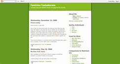 Desktop Screenshot of femininetestosterone.blogspot.com