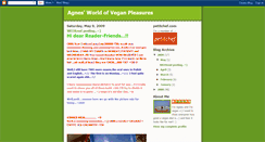 Desktop Screenshot of agnesworldofveganpleasures.blogspot.com