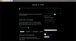 Desktop Screenshot of hack2live.blogspot.com