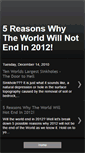 Mobile Screenshot of 5reasonswhytheworldwillnotendin2012.blogspot.com