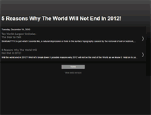 Tablet Screenshot of 5reasonswhytheworldwillnotendin2012.blogspot.com