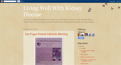 Desktop Screenshot of livingwellwithkidneydisease.blogspot.com