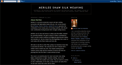 Desktop Screenshot of merileeshawsilkweaving.blogspot.com