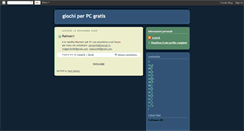 Desktop Screenshot of giochiperpcgratis.blogspot.com