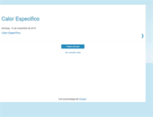 Tablet Screenshot of calor-especifico.blogspot.com