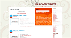 Desktop Screenshot of malaysia-top-blogger.blogspot.com