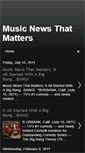 Mobile Screenshot of musicnewsthatmatters.blogspot.com