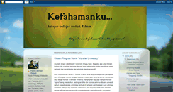 Desktop Screenshot of kefahamanfahmi.blogspot.com