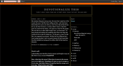 Desktop Screenshot of devotionalizethis.blogspot.com