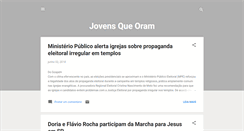 Desktop Screenshot of jovensqueoram.blogspot.com