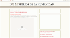 Desktop Screenshot of losmisteriosdelahumanidad.blogspot.com