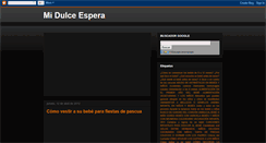 Desktop Screenshot of midulceesperas.blogspot.com