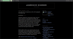 Desktop Screenshot of aggressivedisorder.blogspot.com