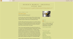 Desktop Screenshot of nickiesworld.blogspot.com