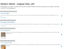 Tablet Screenshot of nickiesworld.blogspot.com
