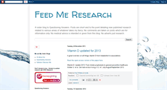 Desktop Screenshot of feed-me-research.blogspot.com